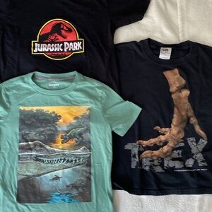 3 x Kids Dinosaur T-Shirts (Size S/M/L)